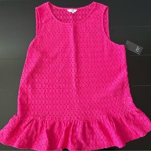 NWT Crown & Ivy tank with ruffle edge